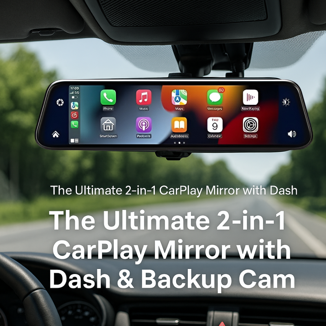 Car Haven™ 10” Smart Mirror – Dual 1080p Dash Cam + Reverse Assist